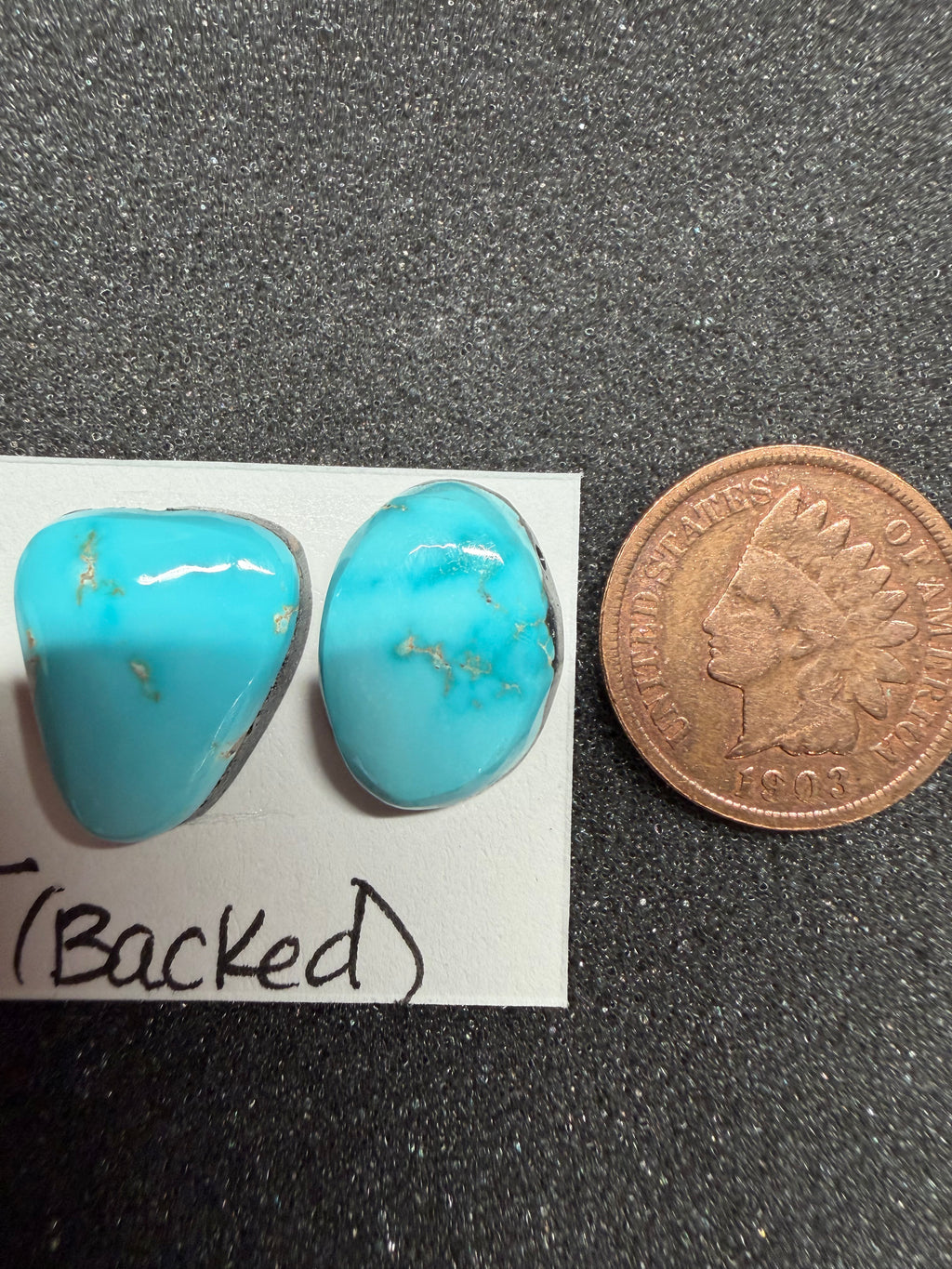 Two-Stone set of Beautiful Lone Mountain Turquoise from Tonopah, NV!