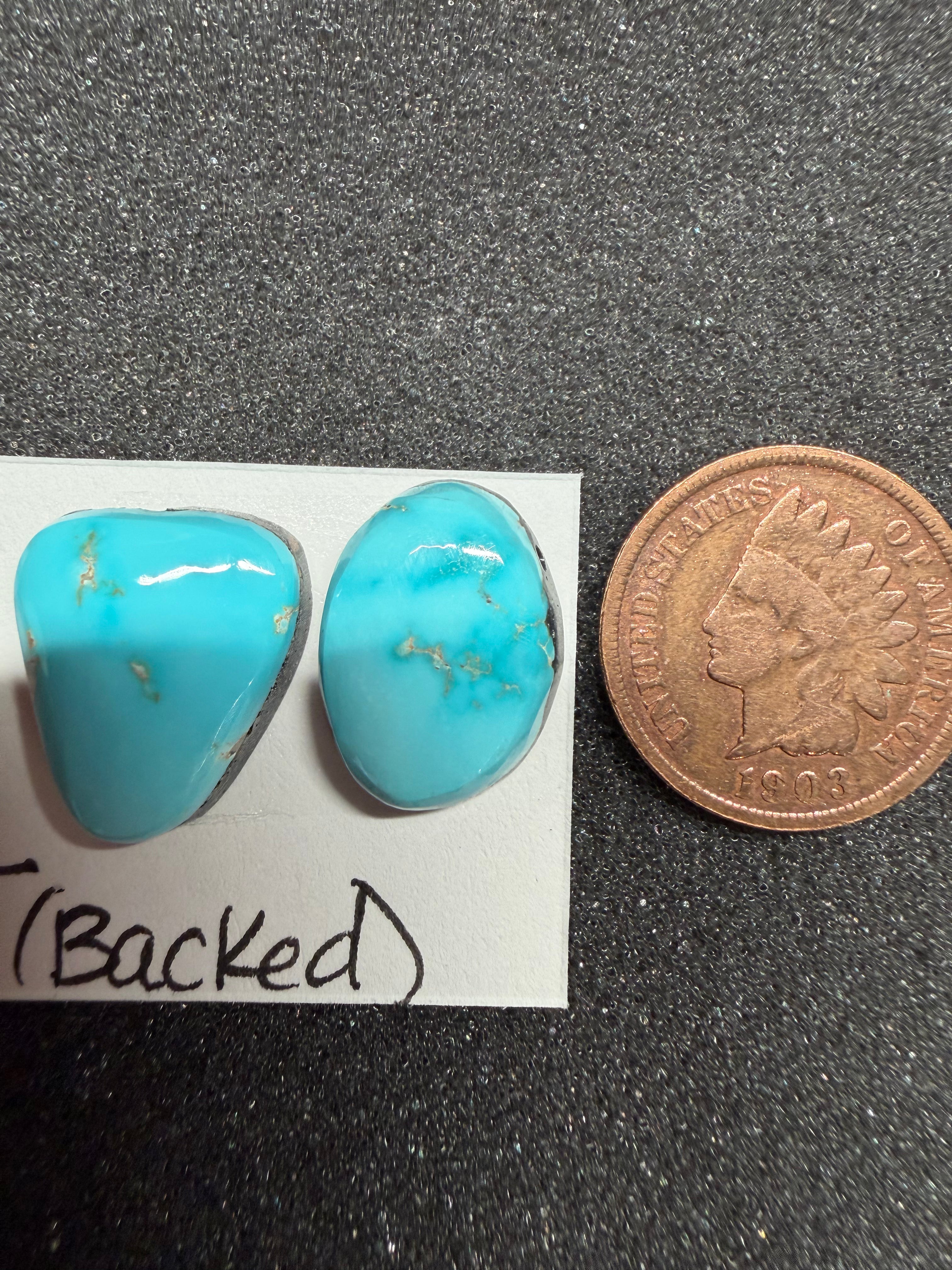 Two-Stone set of Beautiful Lone Mountain Turquoise from Tonopah, NV!