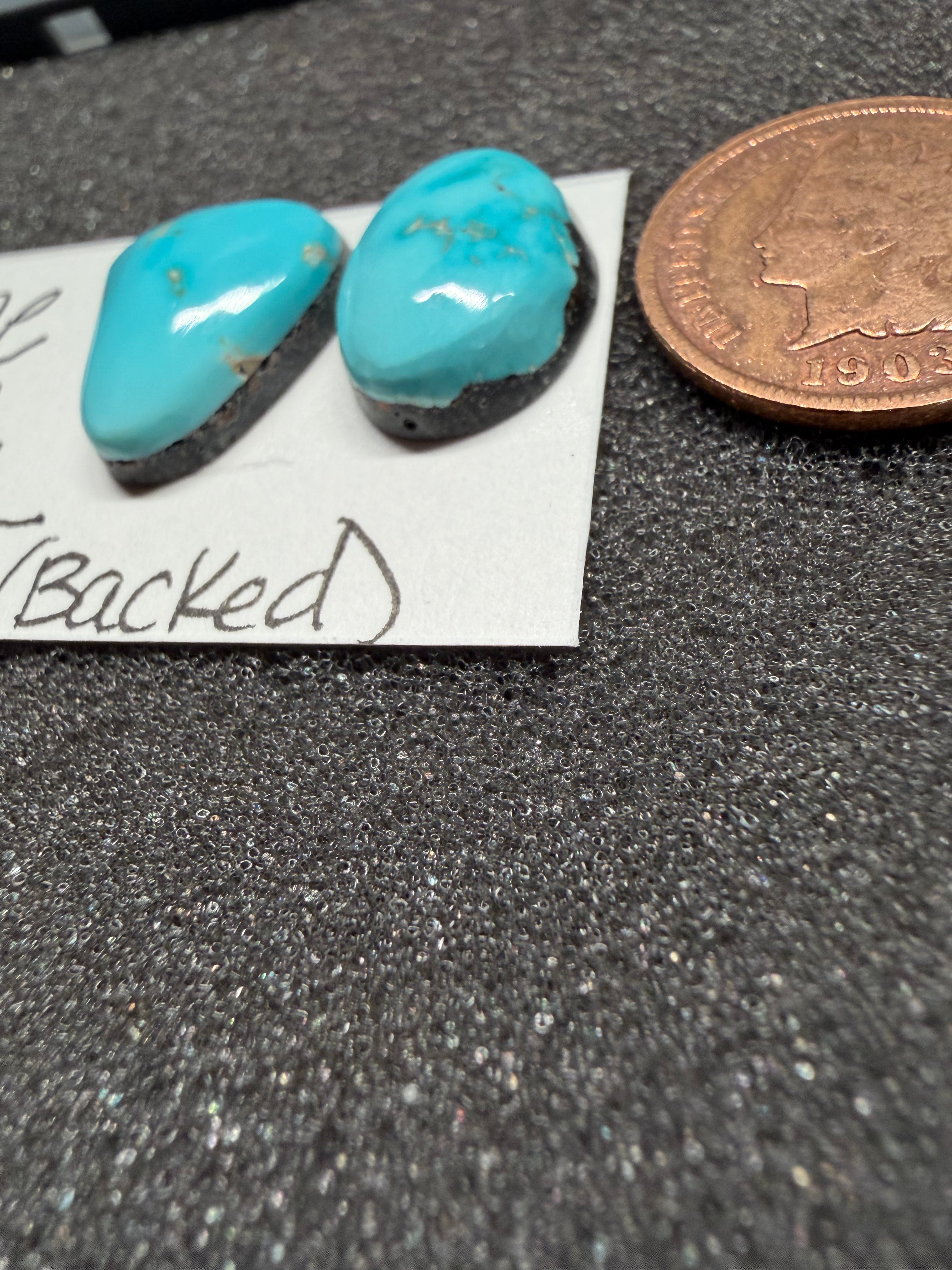 Two-Stone set of Beautiful Lone Mountain Turquoise from Tonopah, NV!