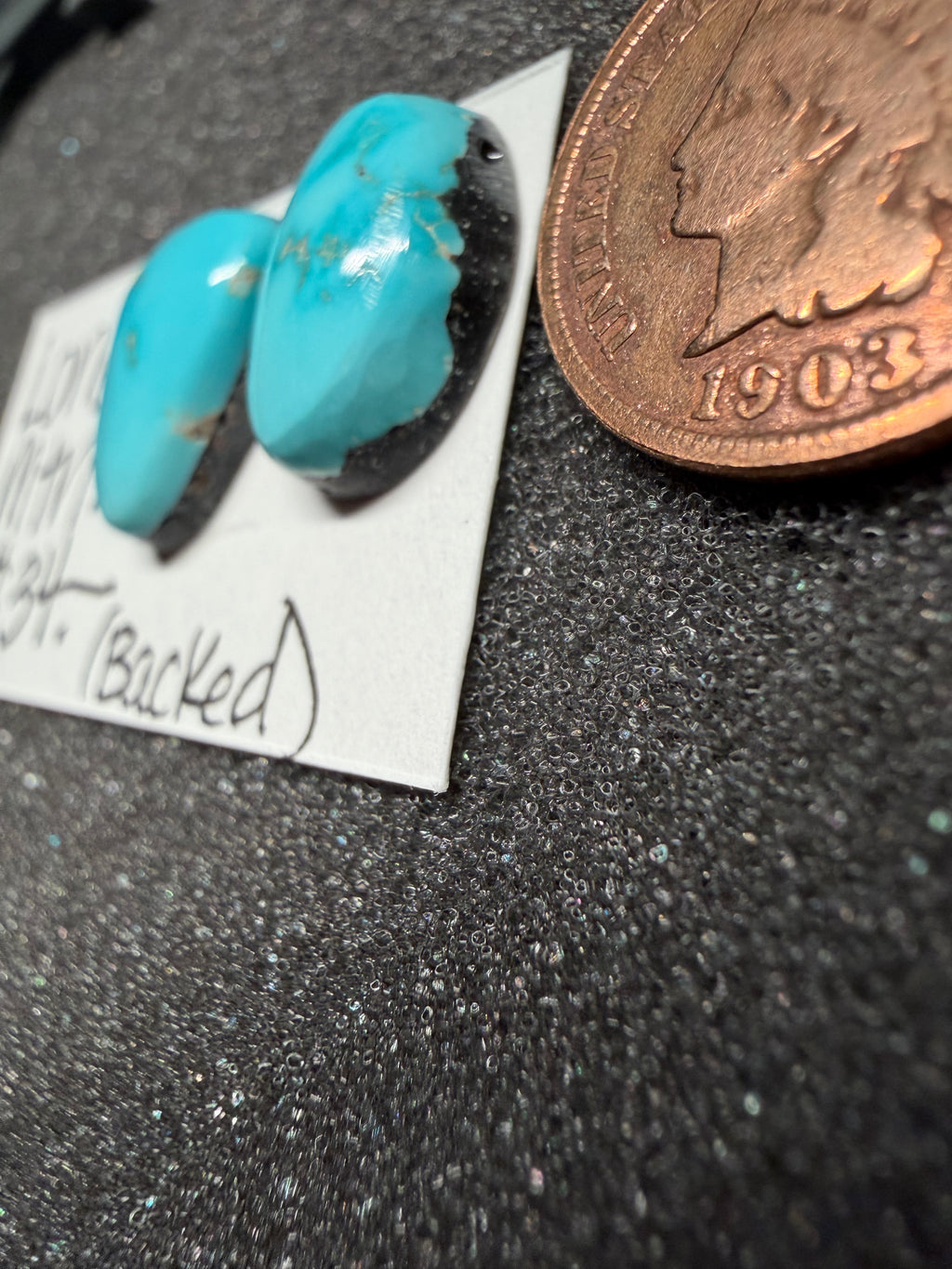 Two-Stone set of Beautiful Lone Mountain Turquoise from Tonopah, NV!
