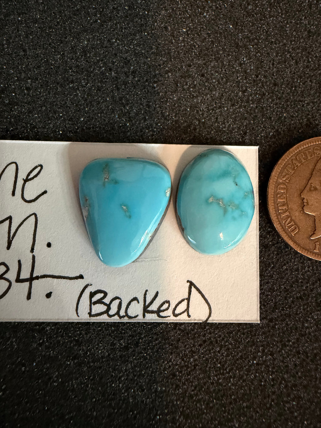 Two-Stone set of Beautiful Lone Mountain Turquoise from Tonopah, NV!