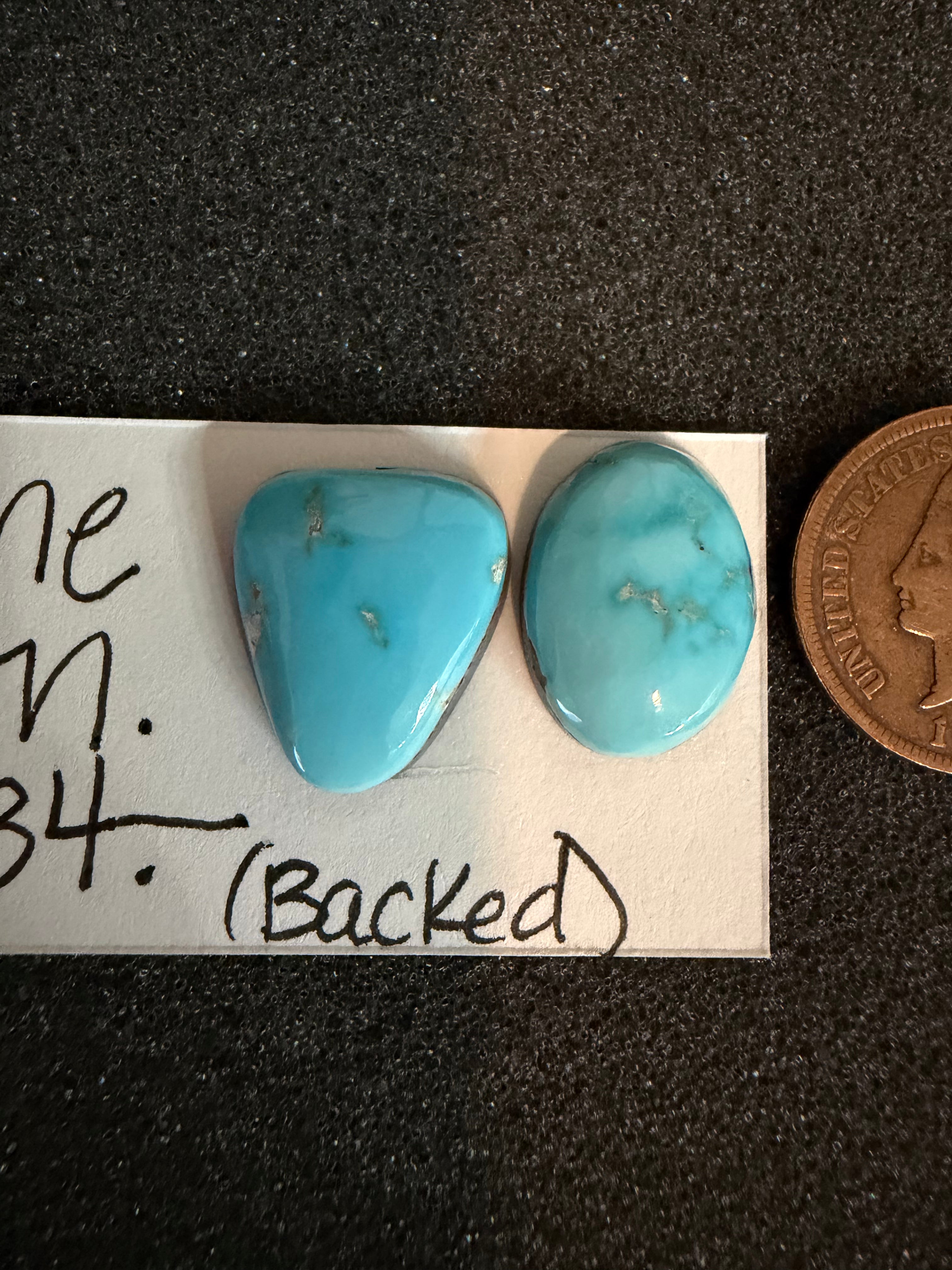 Two-Stone set of Beautiful Lone Mountain Turquoise from Tonopah, NV!