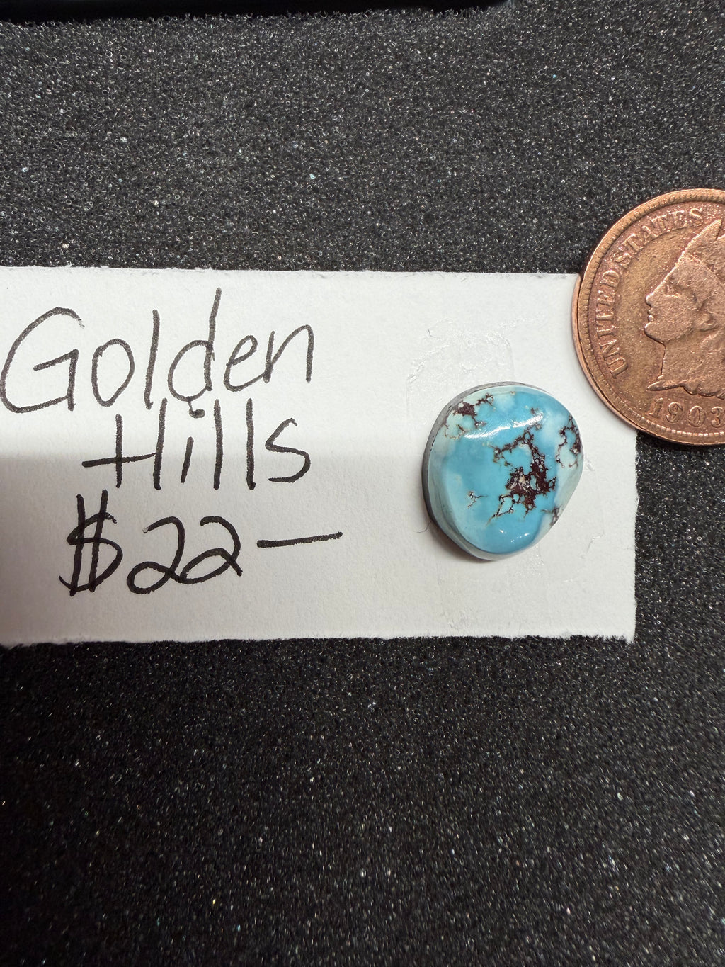 Golden Hills freeform cabochon - icy blue hues are stunning!