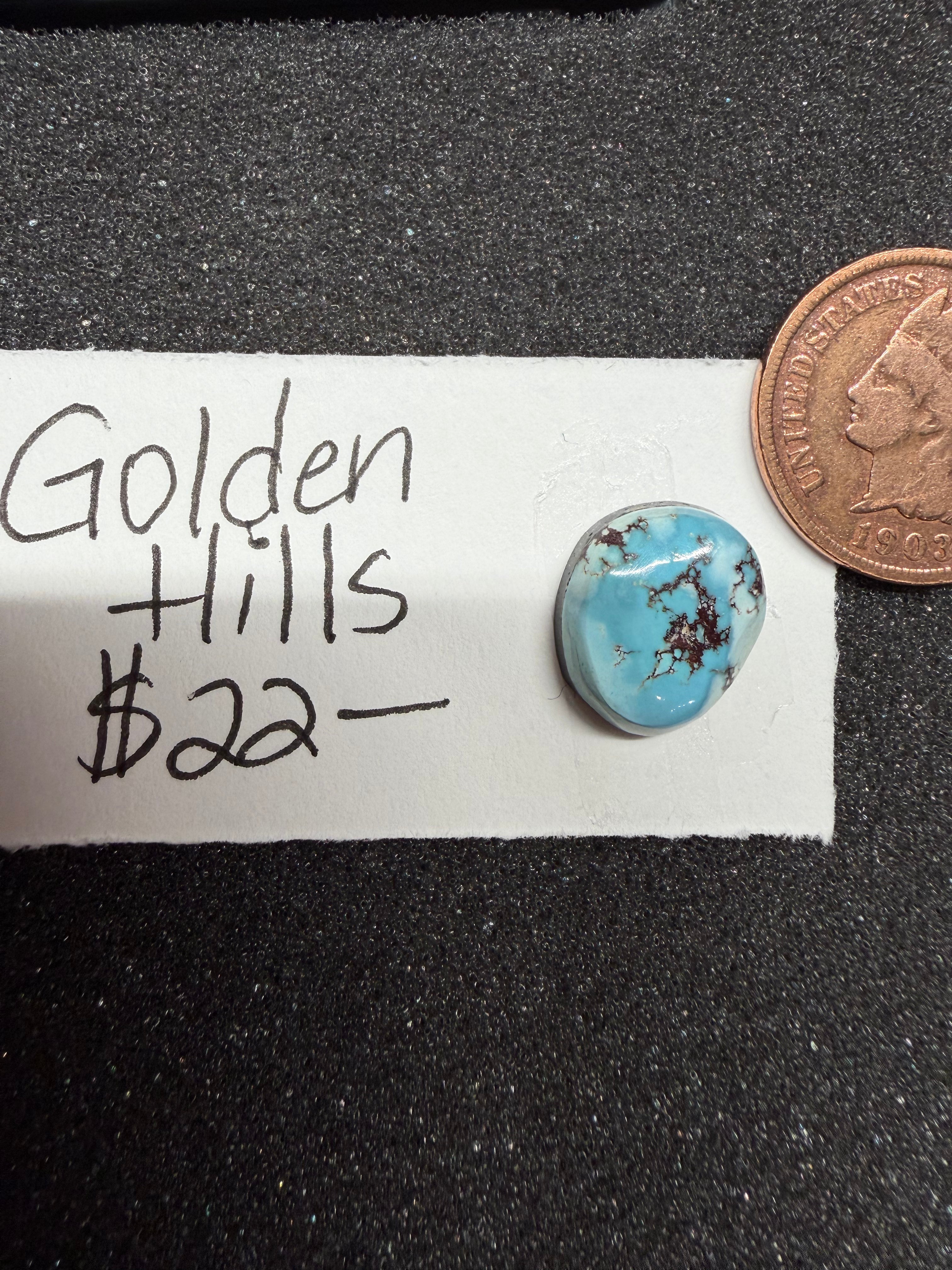 Golden Hills freeform cabochon - icy blue hues are stunning!