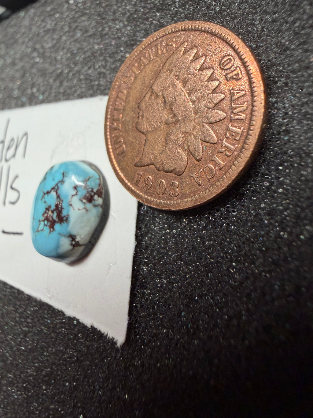 Golden Hills freeform cabochon - icy blue hues are stunning!