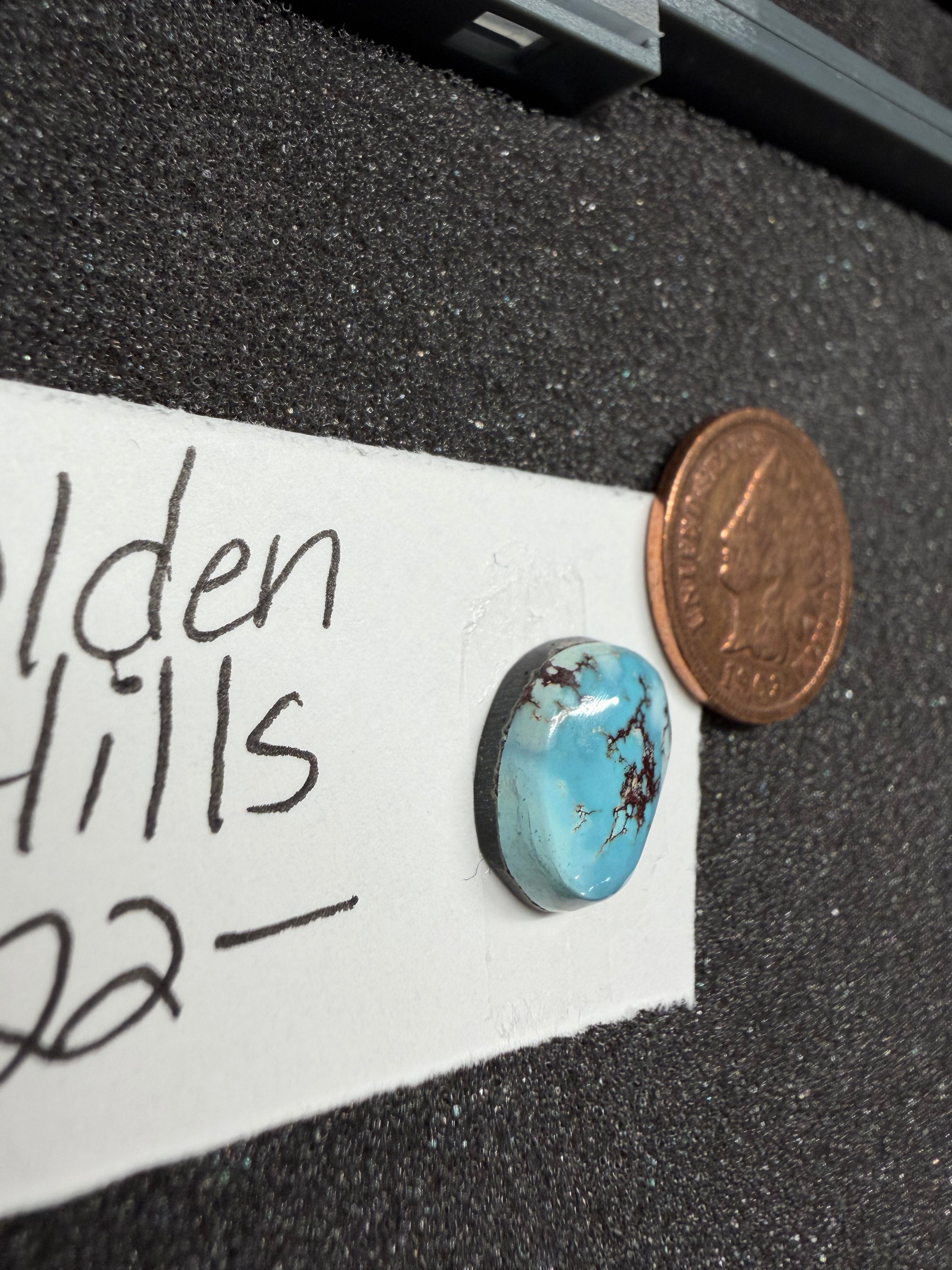 Golden Hills freeform cabochon - icy blue hues are stunning!