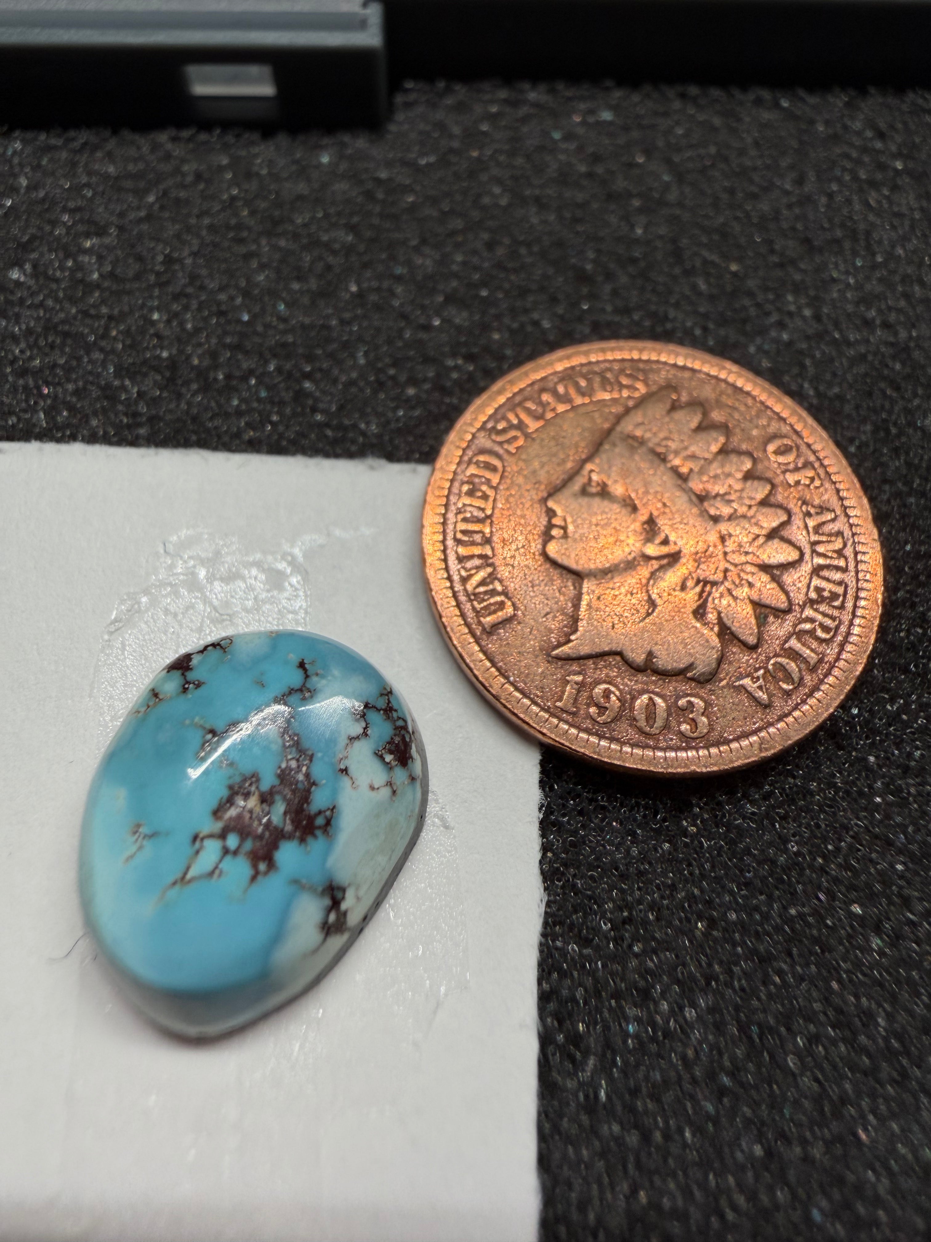 Golden Hills freeform cabochon - icy blue hues are stunning!