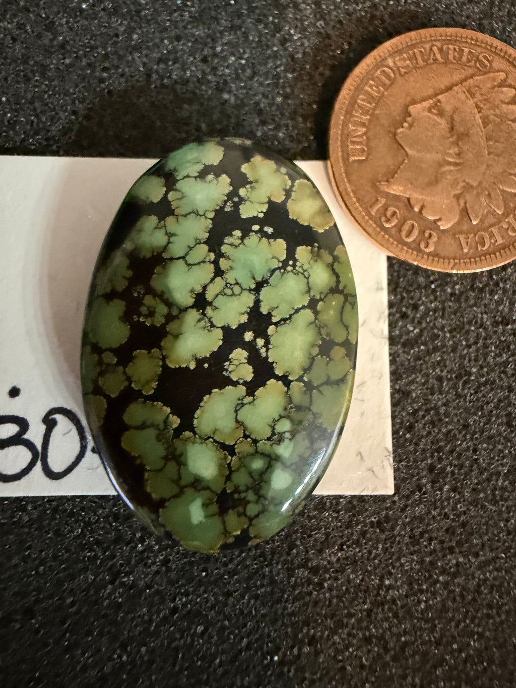 All The Greens!!  Polychrome Bamboo Mountain Turquoise Cabochon! On Sale!