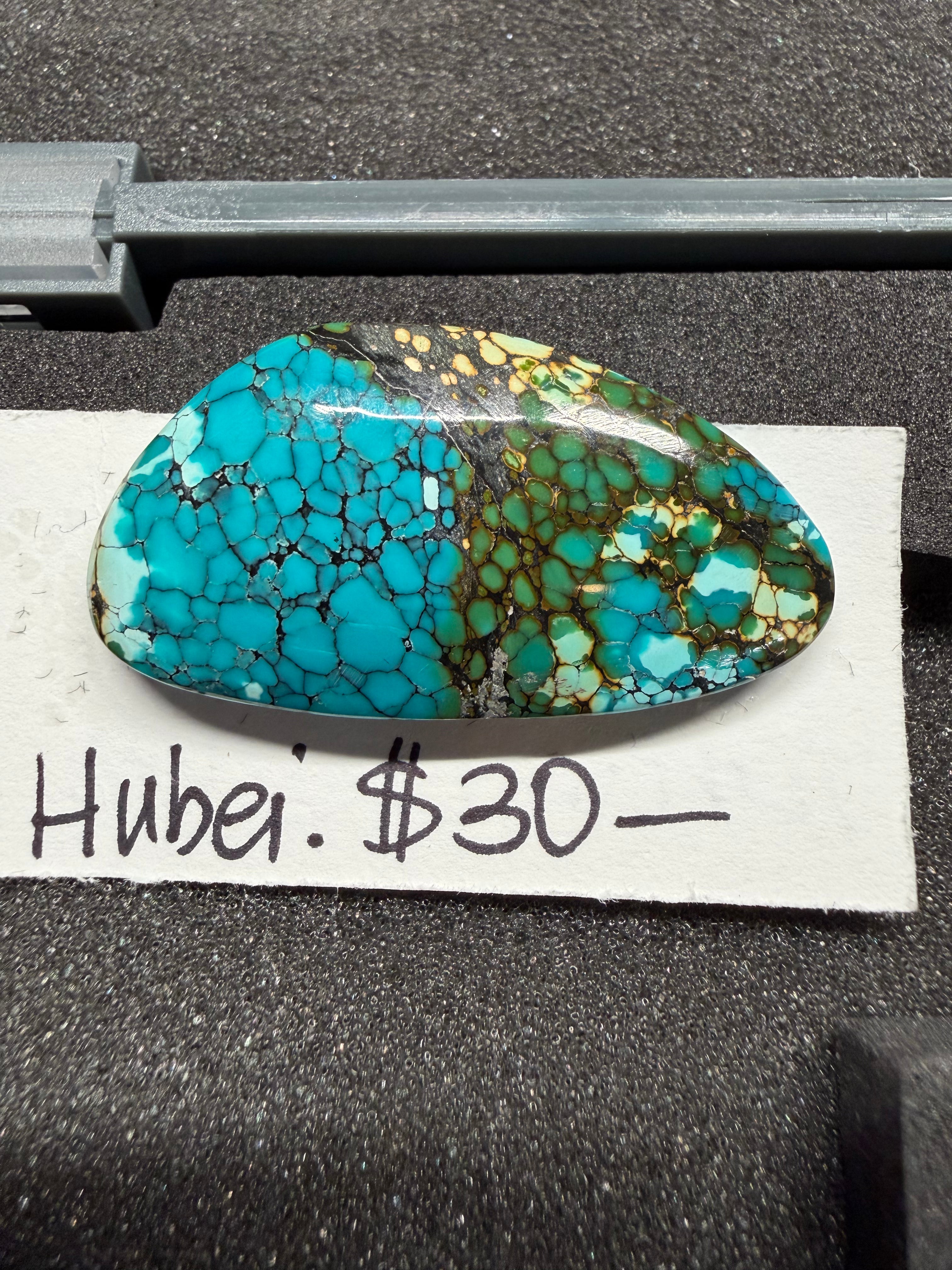 Gorgeous and Unbacked Hubei Turquoise Cabochon! On Sale!