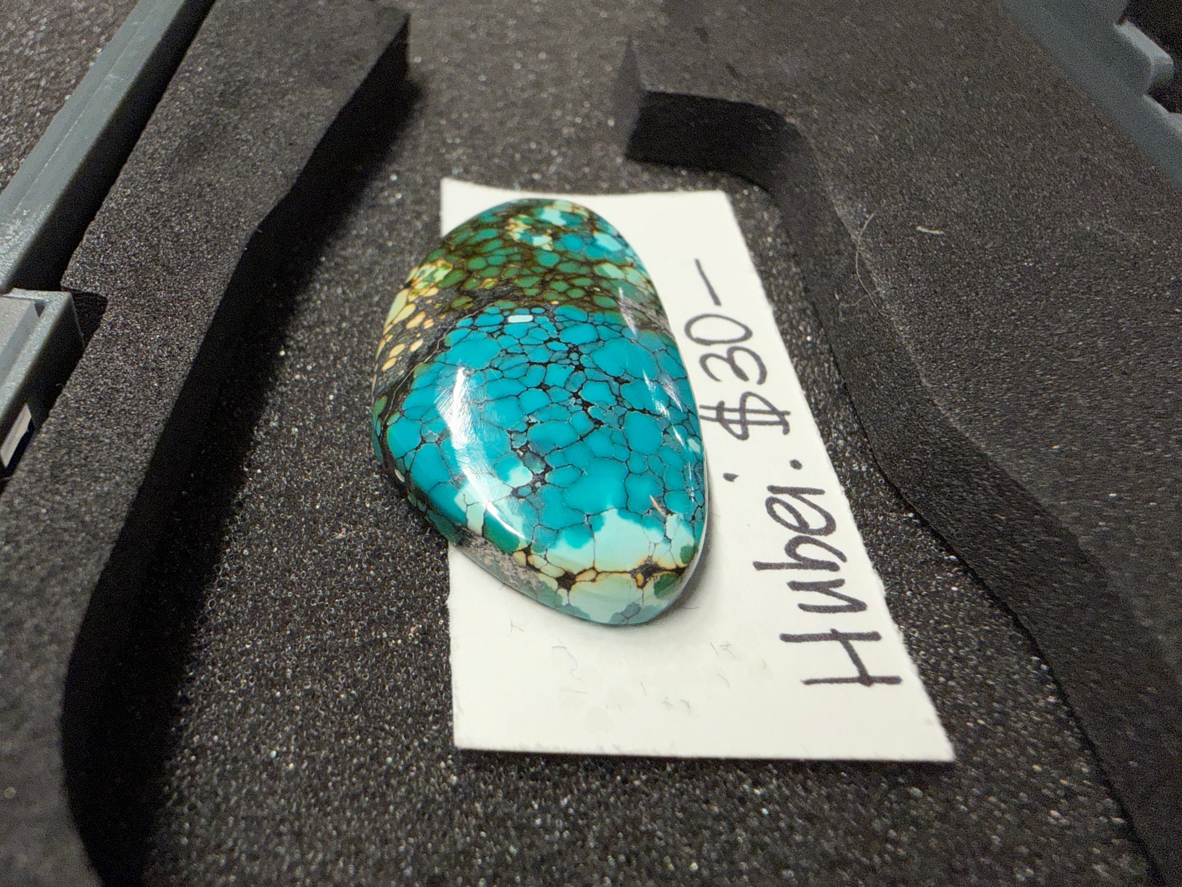 Gorgeous and Unbacked Hubei Turquoise Cabochon! On Sale!
