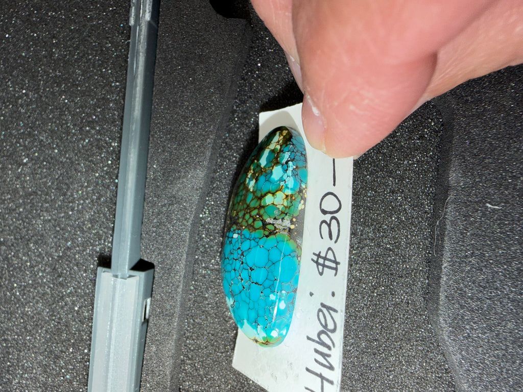 Gorgeous and Unbacked Hubei Turquoise Cabochon! On Sale!