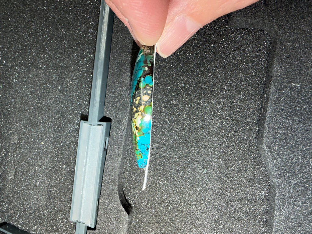 Gorgeous and Unbacked Hubei Turquoise Cabochon! On Sale!