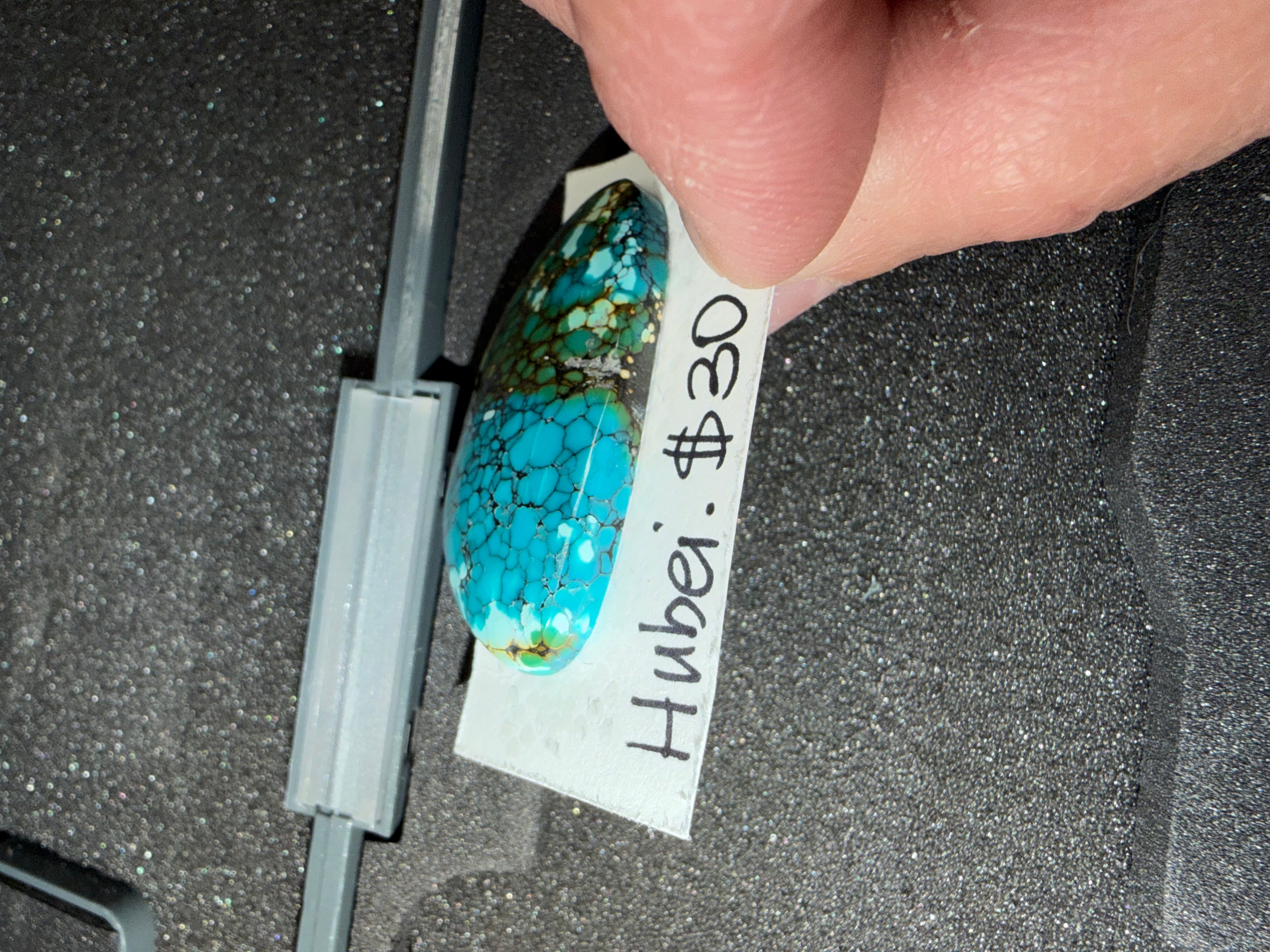 Gorgeous and Unbacked Hubei Turquoise Cabochon! On Sale!