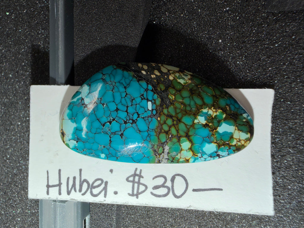 Gorgeous and Unbacked Hubei Turquoise Cabochon! On Sale!