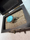 Stunning Natural Sky Blue Ol' Willie Turquoise and Sterling Silver Ring