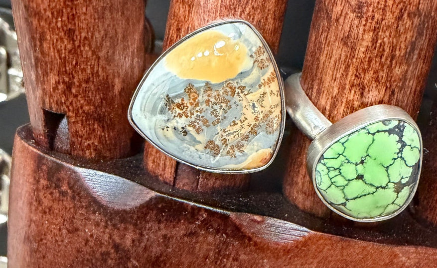 Dreamy Natural Maligano Jasper Stone set in Sterling Silver!