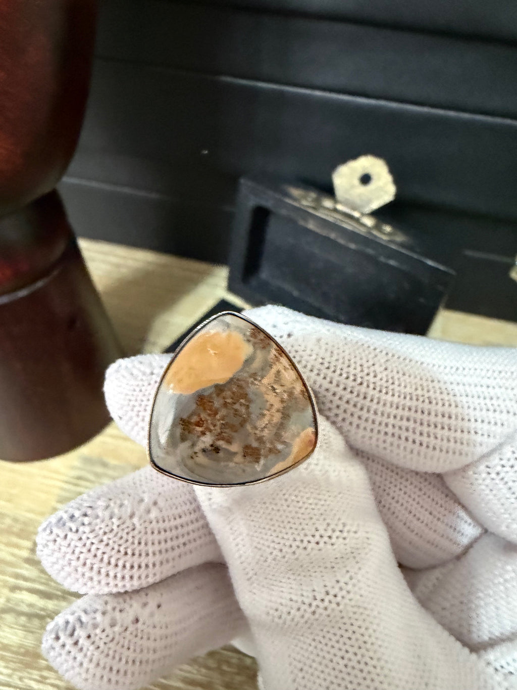 Dreamy Natural Maligano Jasper Stone set in Sterling Silver!