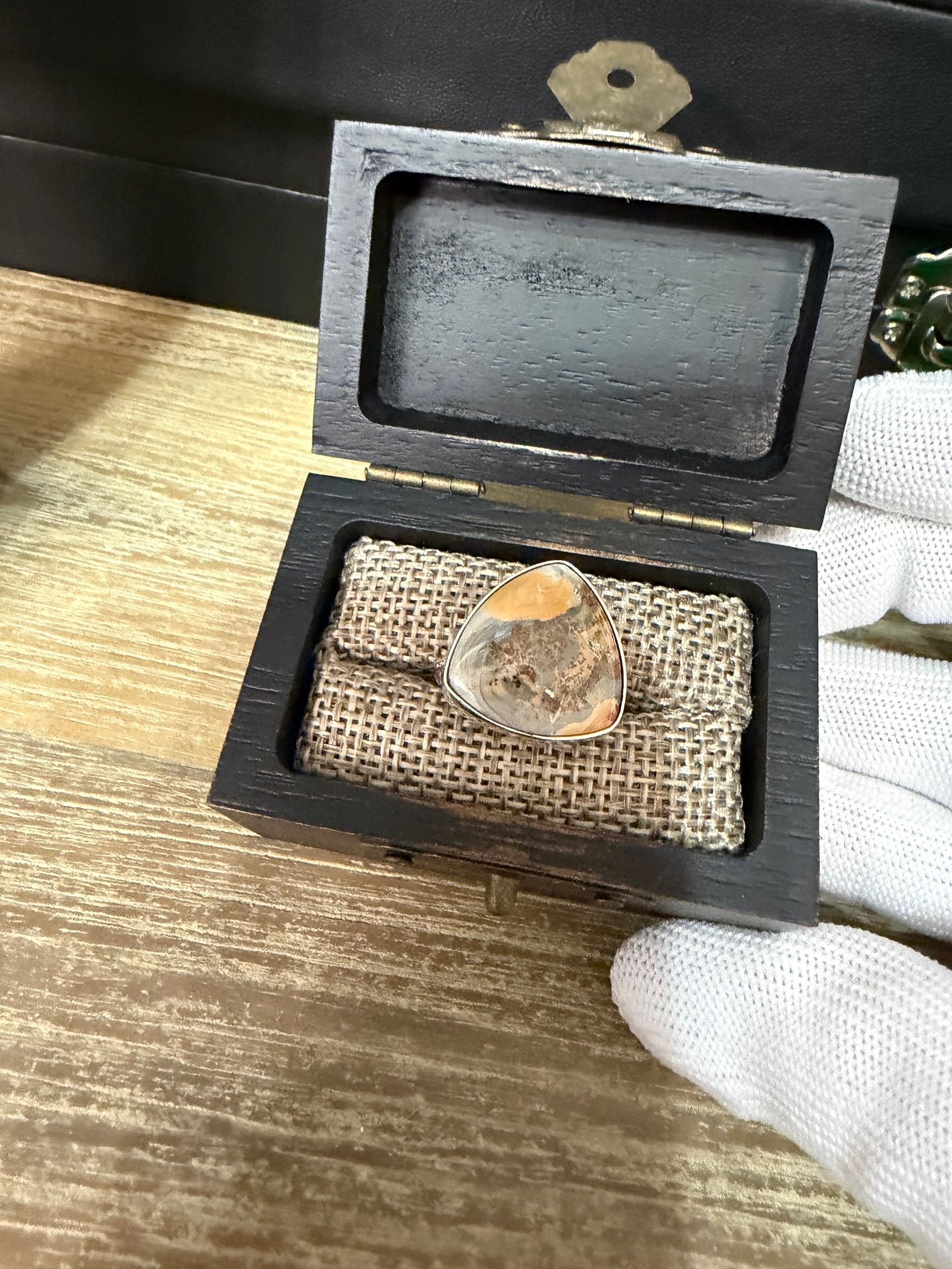 Dreamy Natural Maligano Jasper Stone set in Sterling Silver!