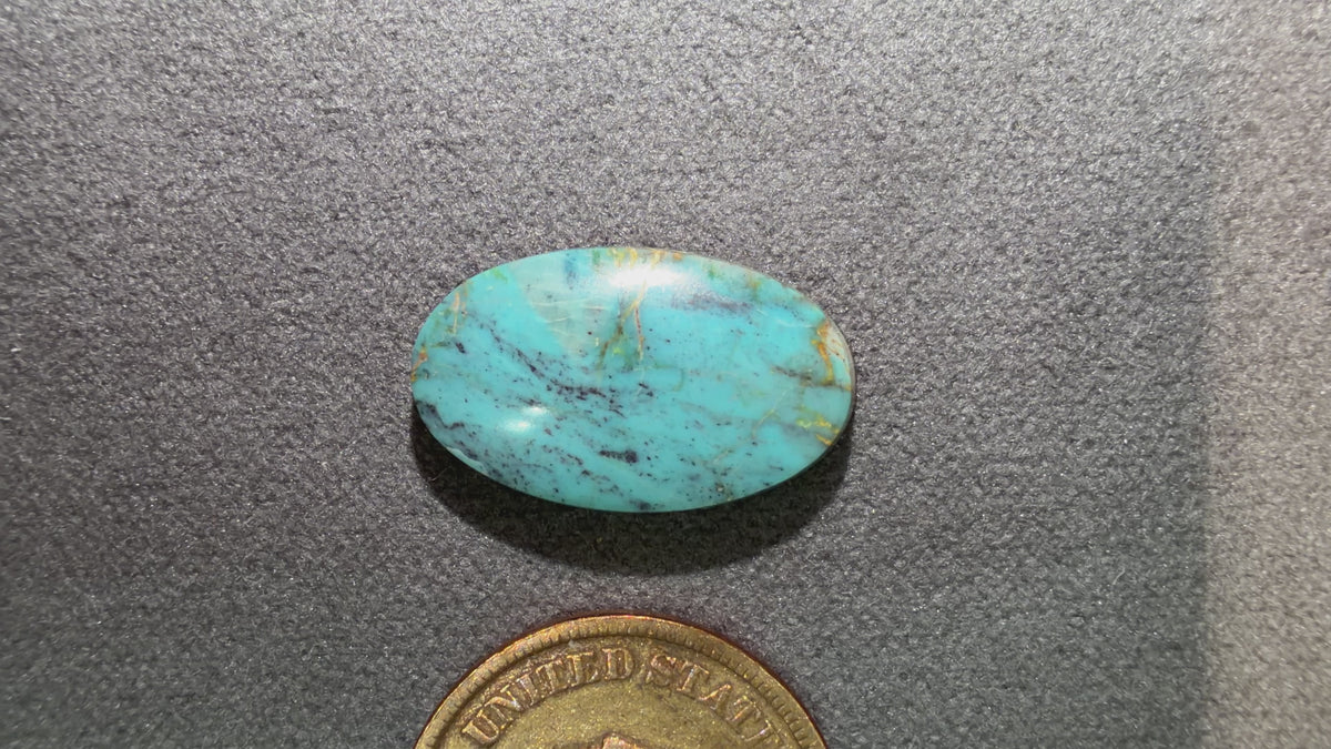 The Matrix in this one is Beautiful - Bisbee Turquoise Cabochon! On Sale!