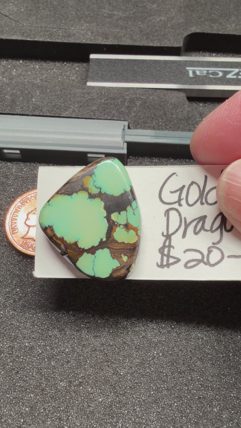 Freeform Golden Dragon Turquoise Stone - Blue Halo Matrix!! It's Stunning!