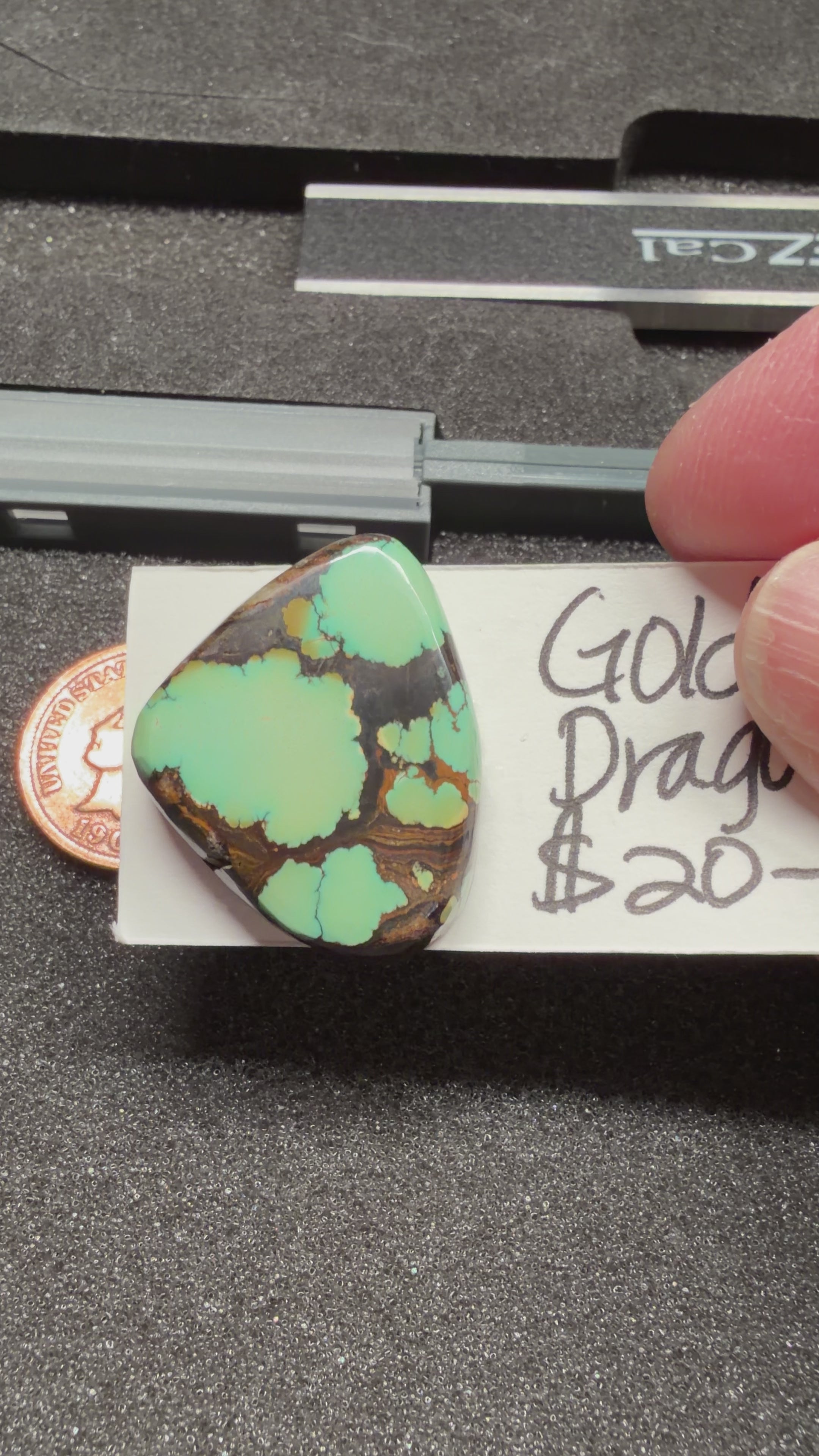 Freeform Golden Dragon Turquoise Stone - Blue Halo Matrix!! It's Stunning!