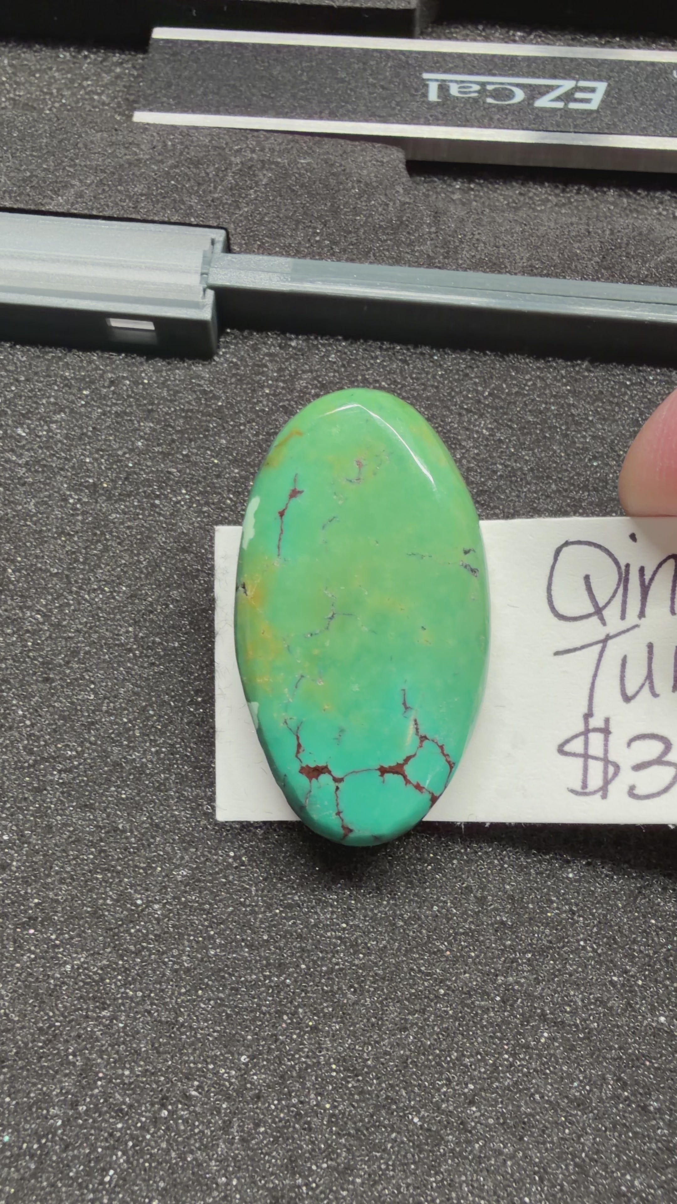 Blue-ish Green-ish Qingu Turquoise - Chunky Oval!