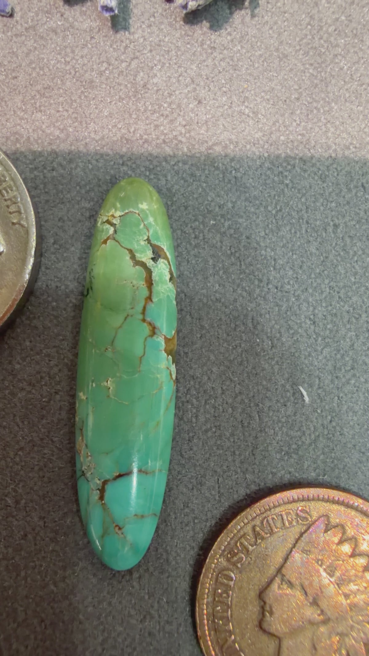 This Royston Cabochon has a stunning display of colors! Unbacked! On Sale!