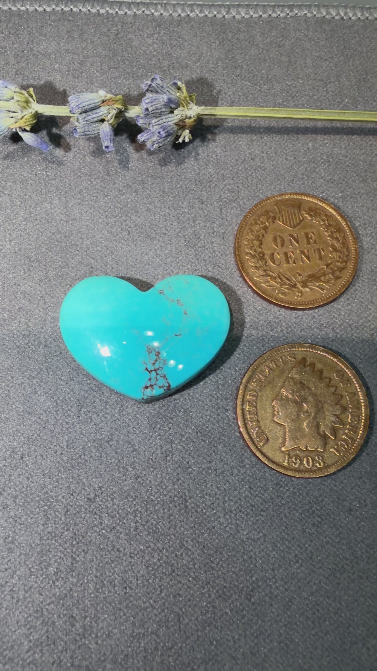 This is a gorgeous, rare, one-of-a-kind heart-shaped Bisbee Turquoise Cabochon! On Sale!