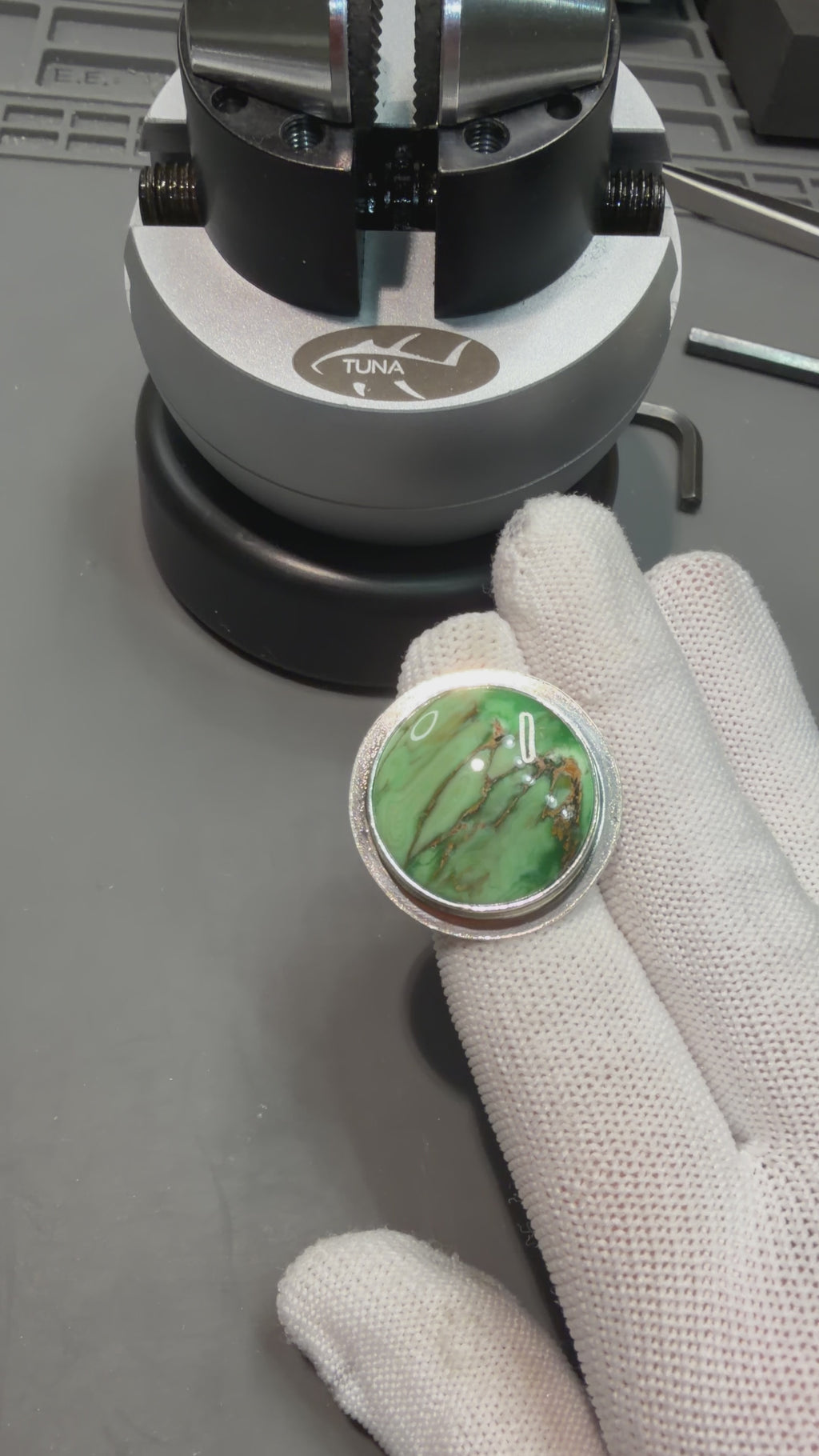 One of a Kind: Woodland Station Variscite Ring (Stone from Australia!)